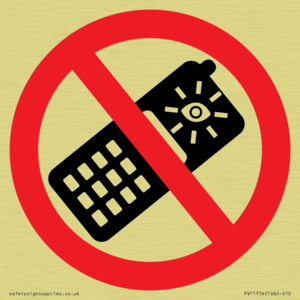 P910 Prohibition: No camera phones